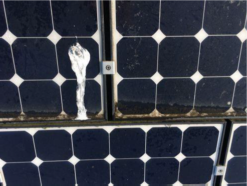 Dirty solar panels in Twickenham