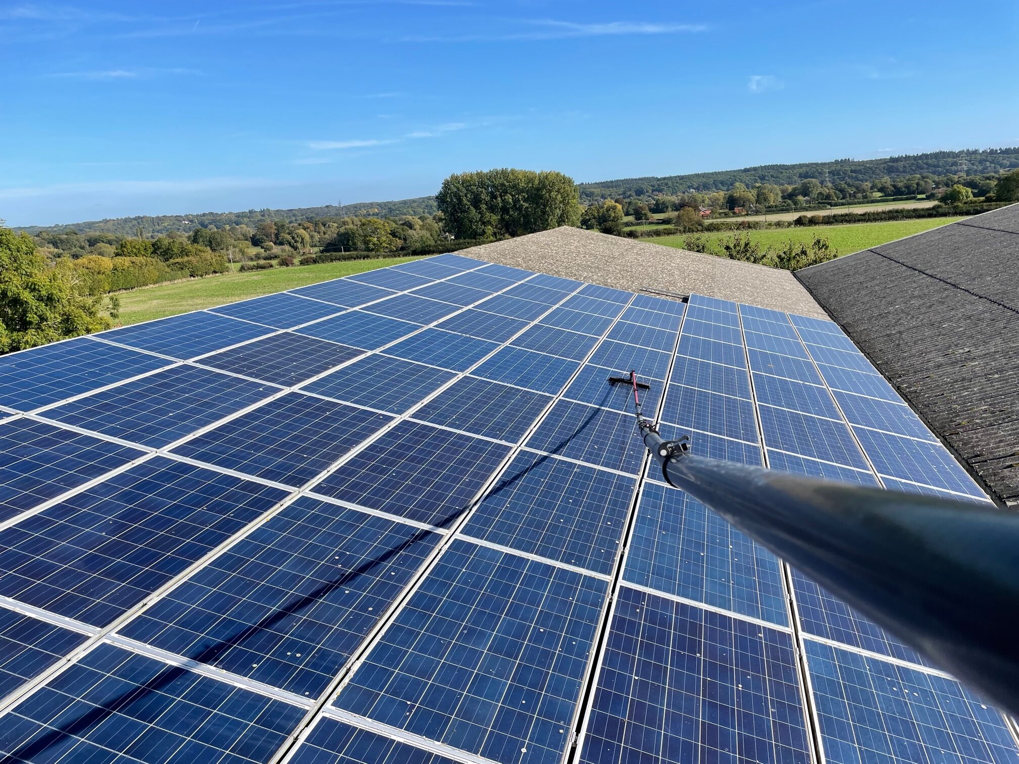 Solar panel cleaning